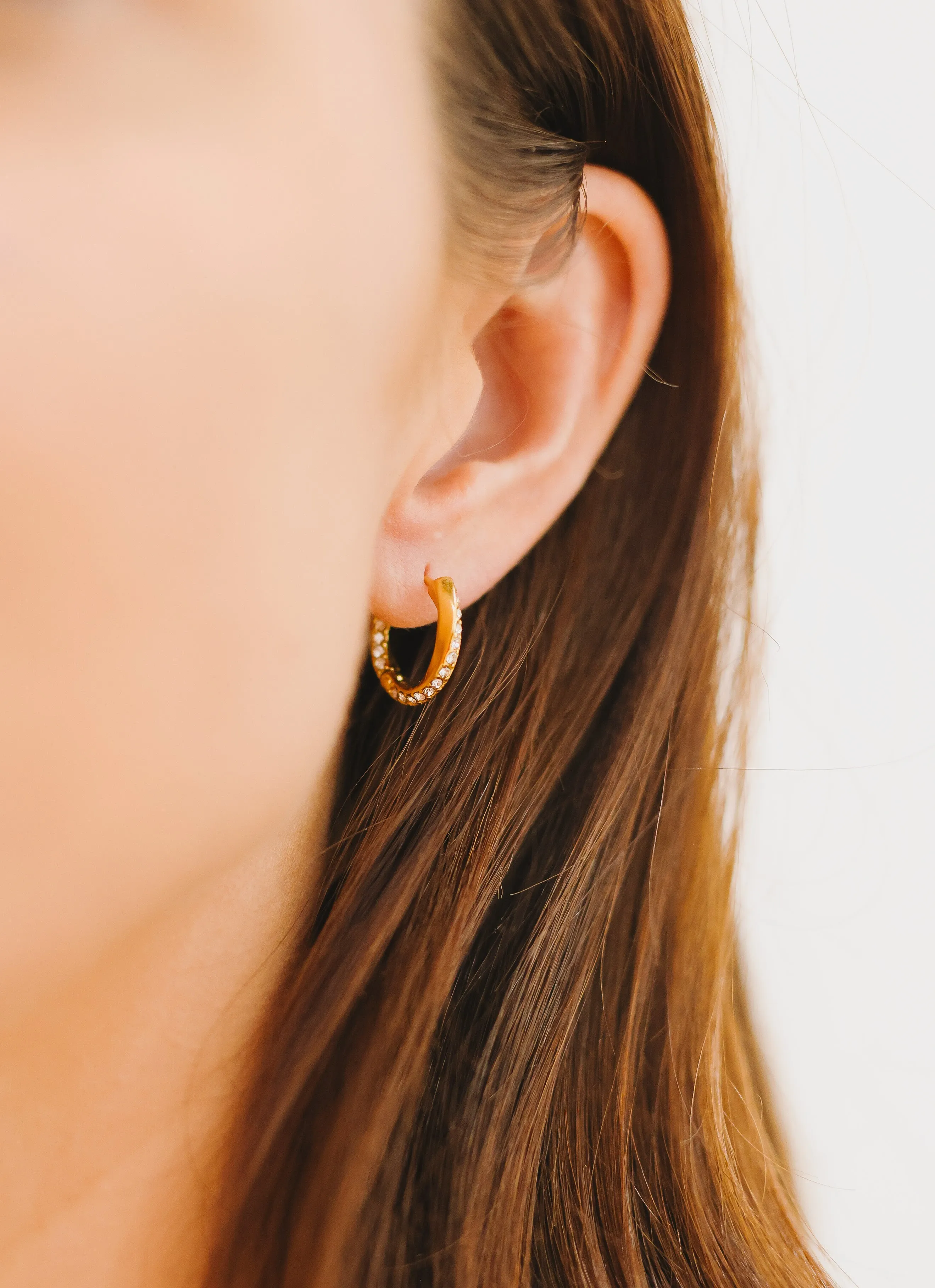 Diamond Wavy Hoops