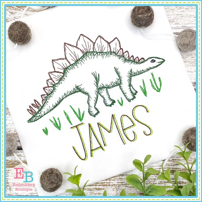 Dinosaur 1 Embroidery Design