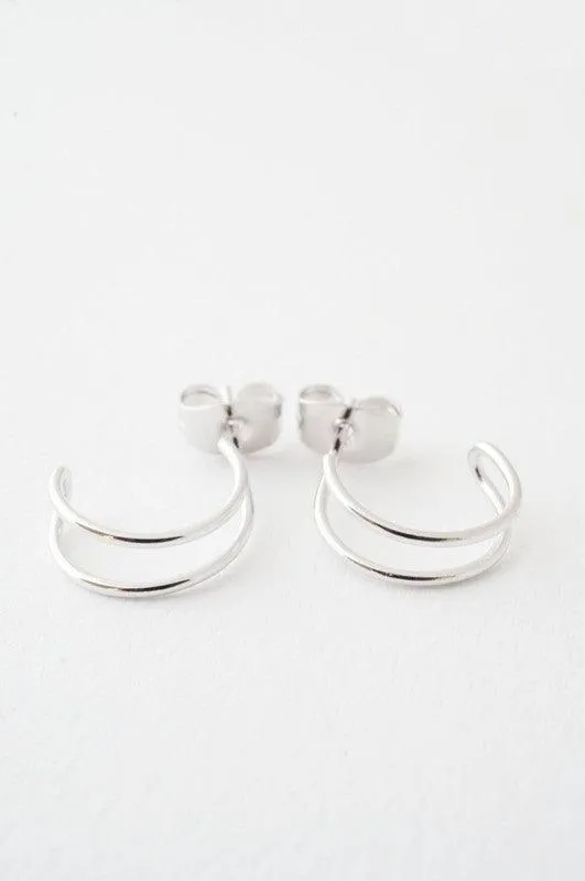 Double Hoop Hug Earrings