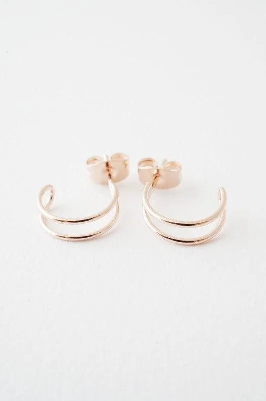 Double Hoop Hug Earrings