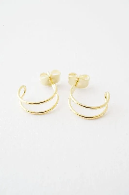 Double Hoop Hug Earrings