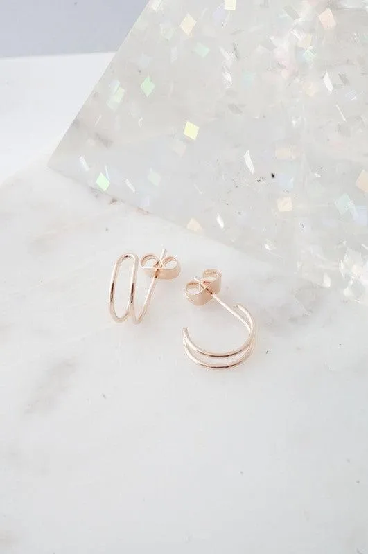 Double Hoop Hug Earrings