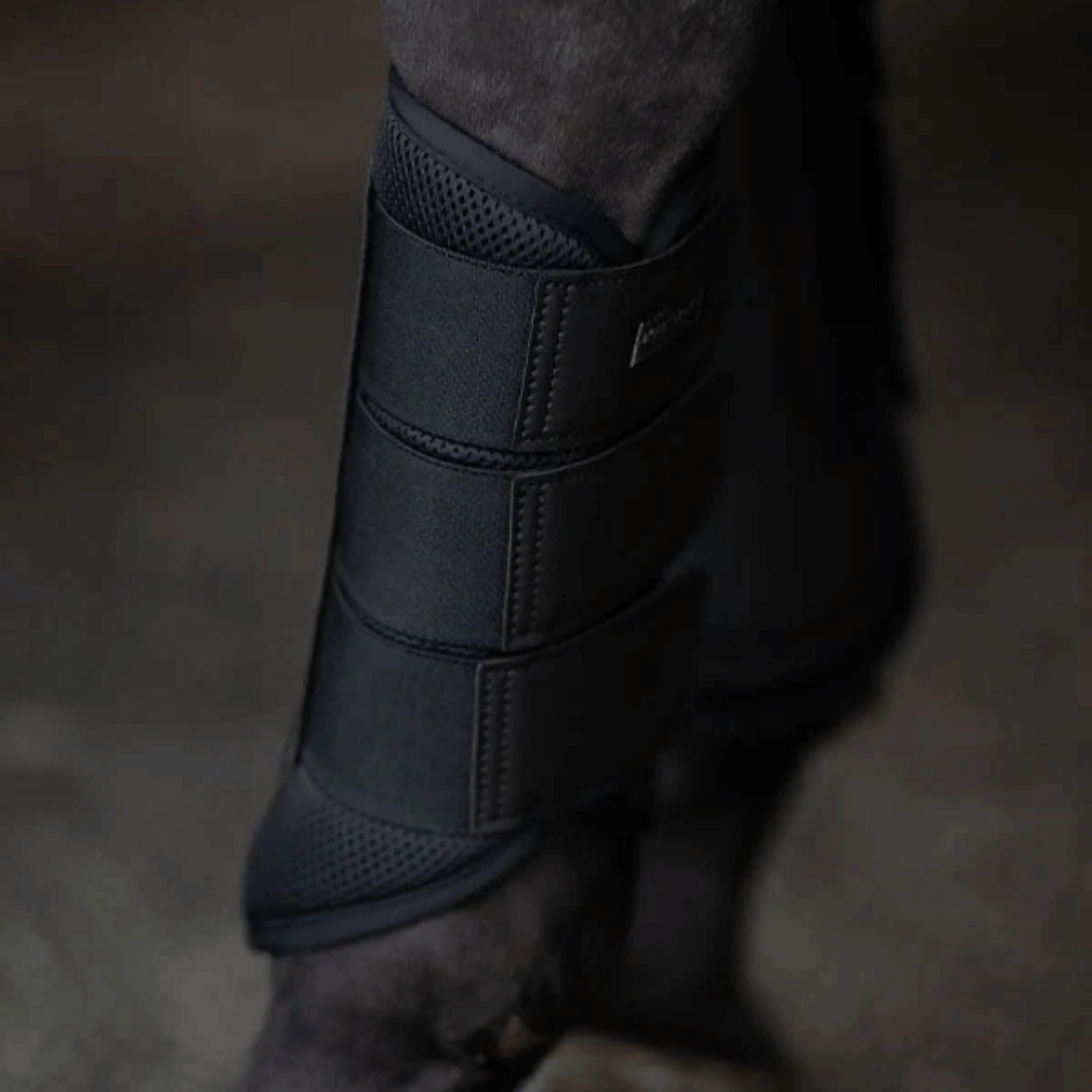 Equestrian Stockholm Classic Mesh Brushing Boots - Black