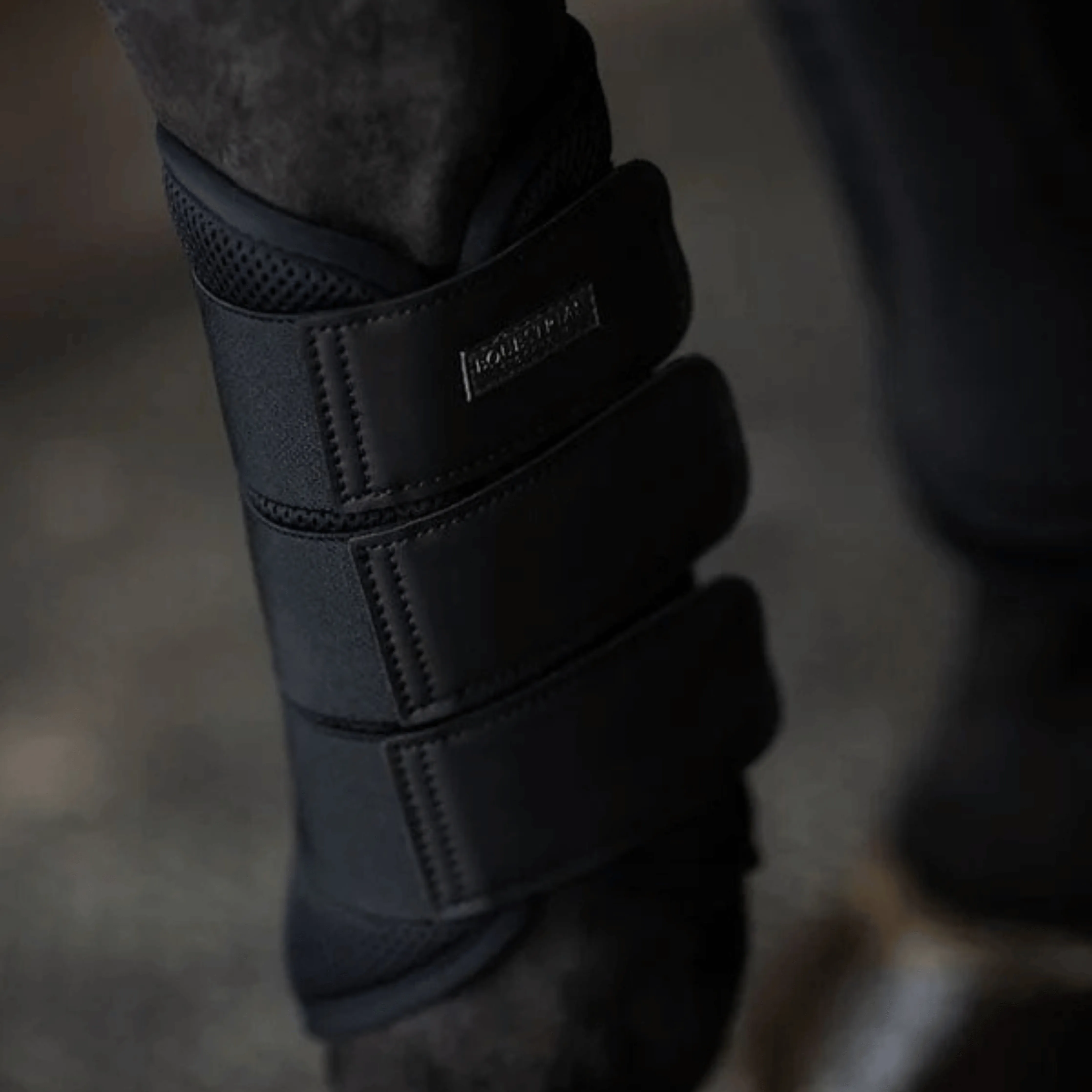 Equestrian Stockholm Classic Mesh Brushing Boots - Black