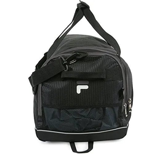 Fila Cypress Small Sport Duffel Bag, Black/Grey, One Size