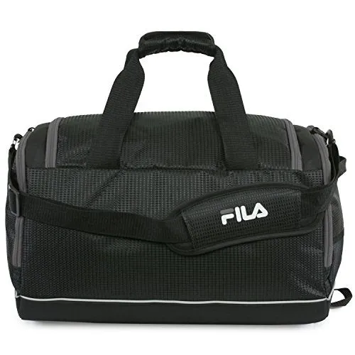 Fila Cypress Small Sport Duffel Bag, Black/Grey, One Size