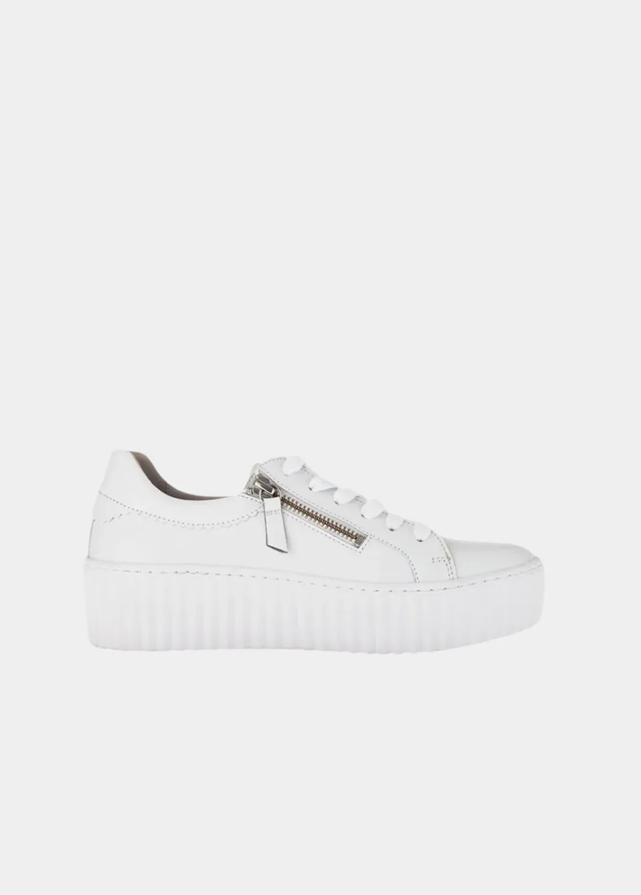 Gabor Chunky White Leather Trainers