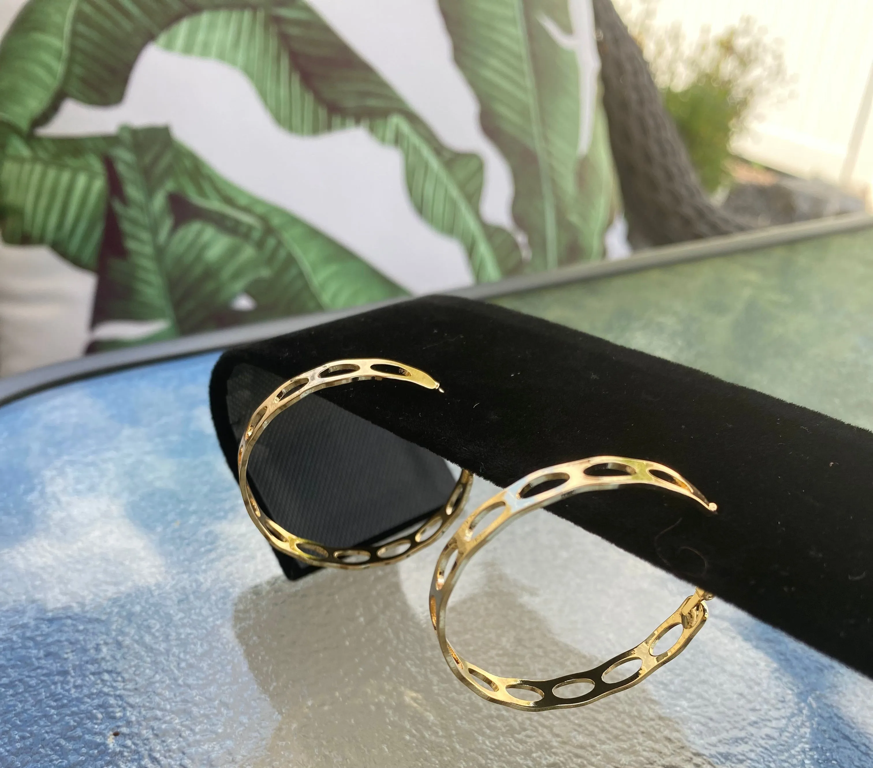 Gold Hollow Hoops