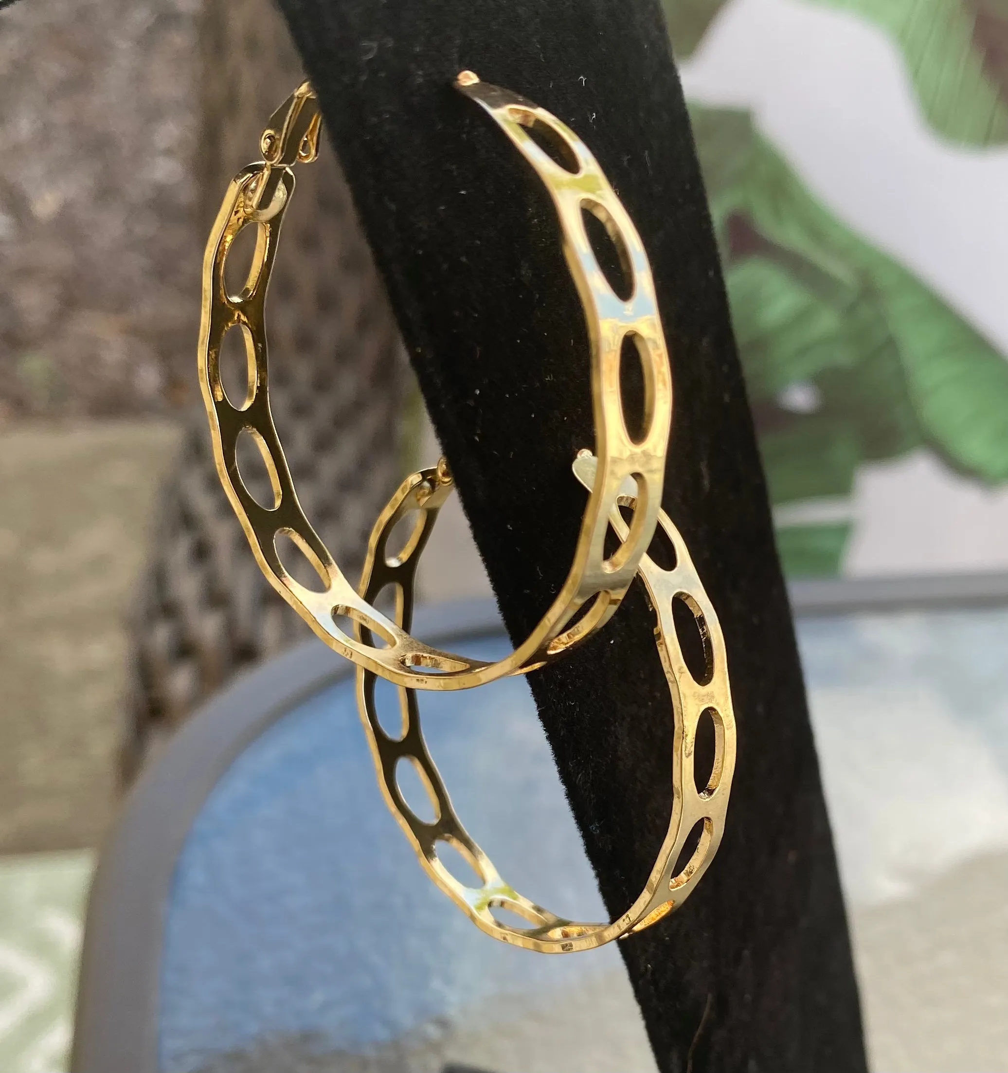Gold Hollow Hoops