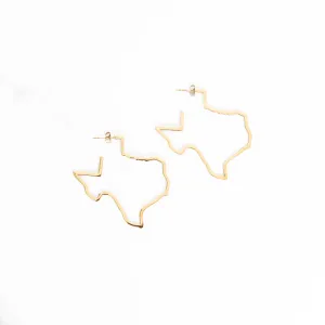 Gold Texas Hoops