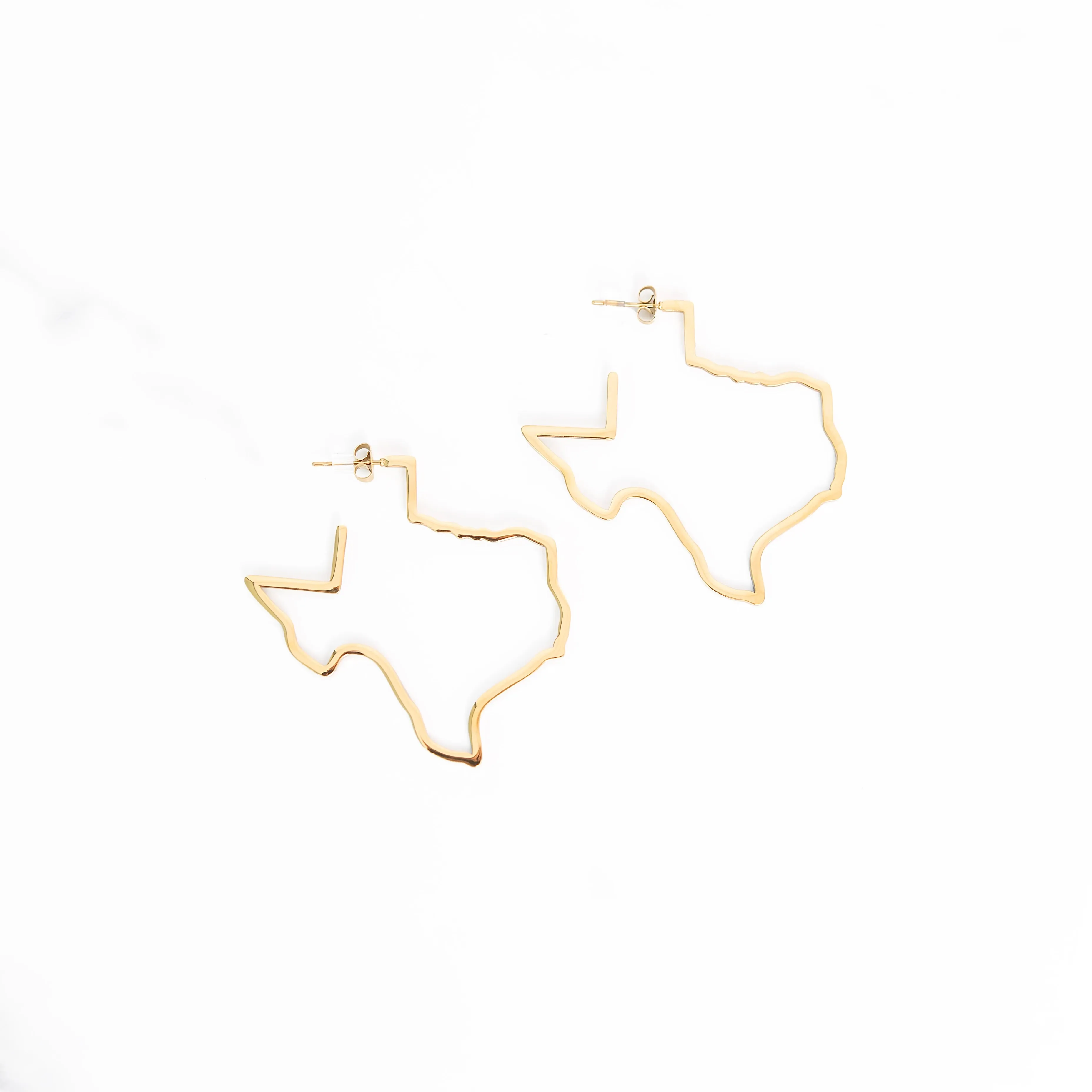 Gold Texas Hoops