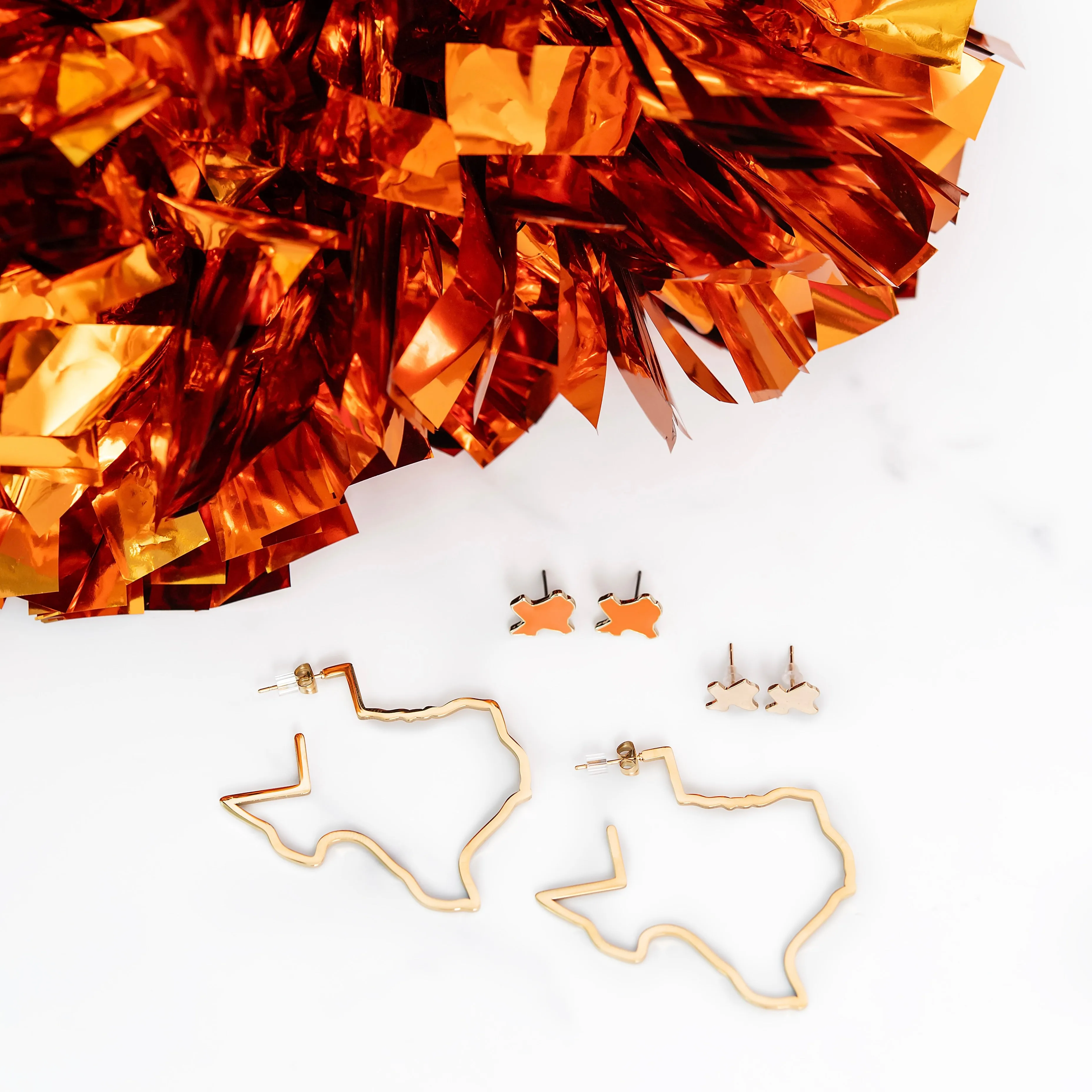 Gold Texas Hoops