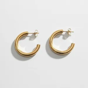 Gold Tube Hoops