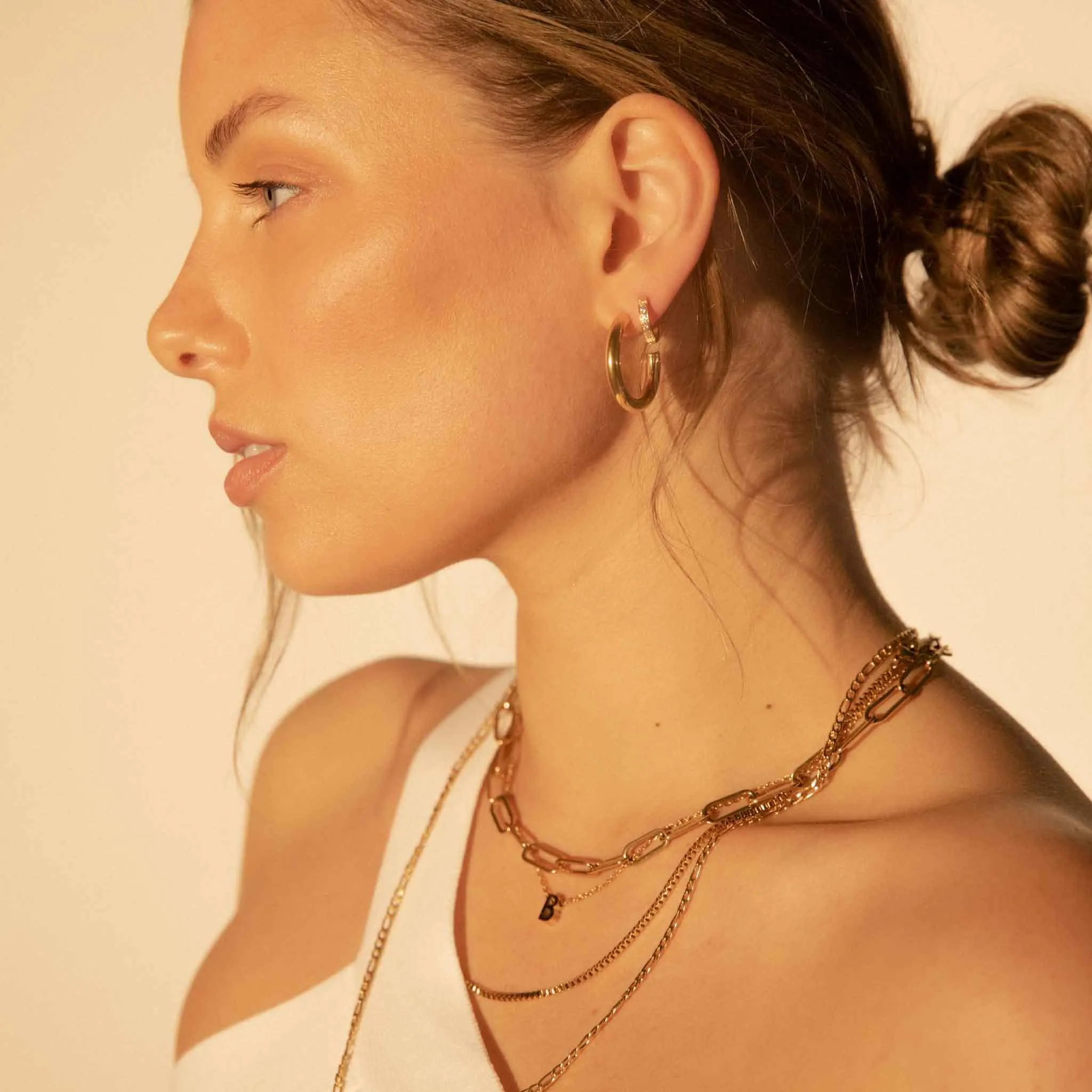 Gold Tube Hoops