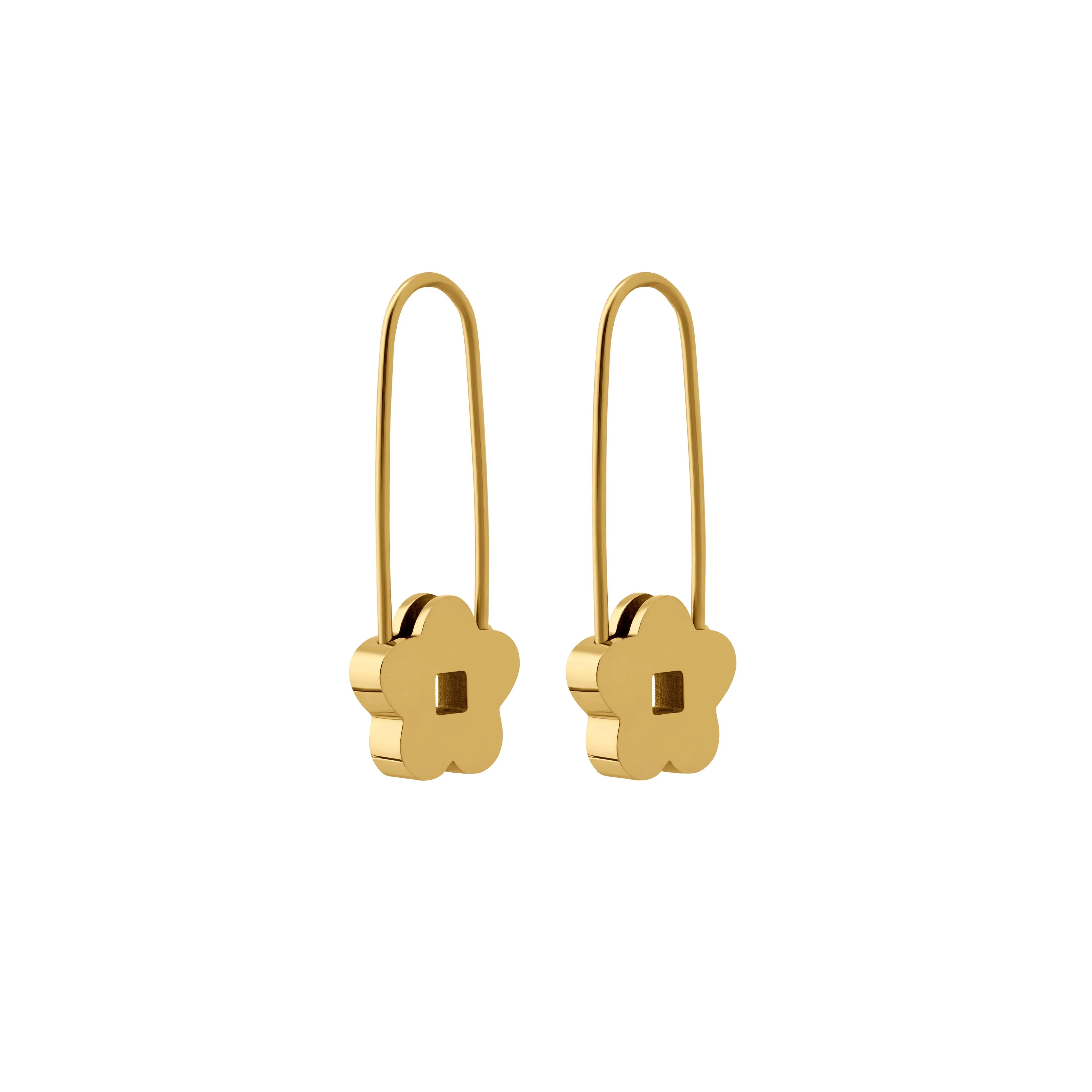 Golden Daisy Hoops