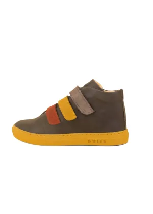 Grey Velcro Mid Sneakers