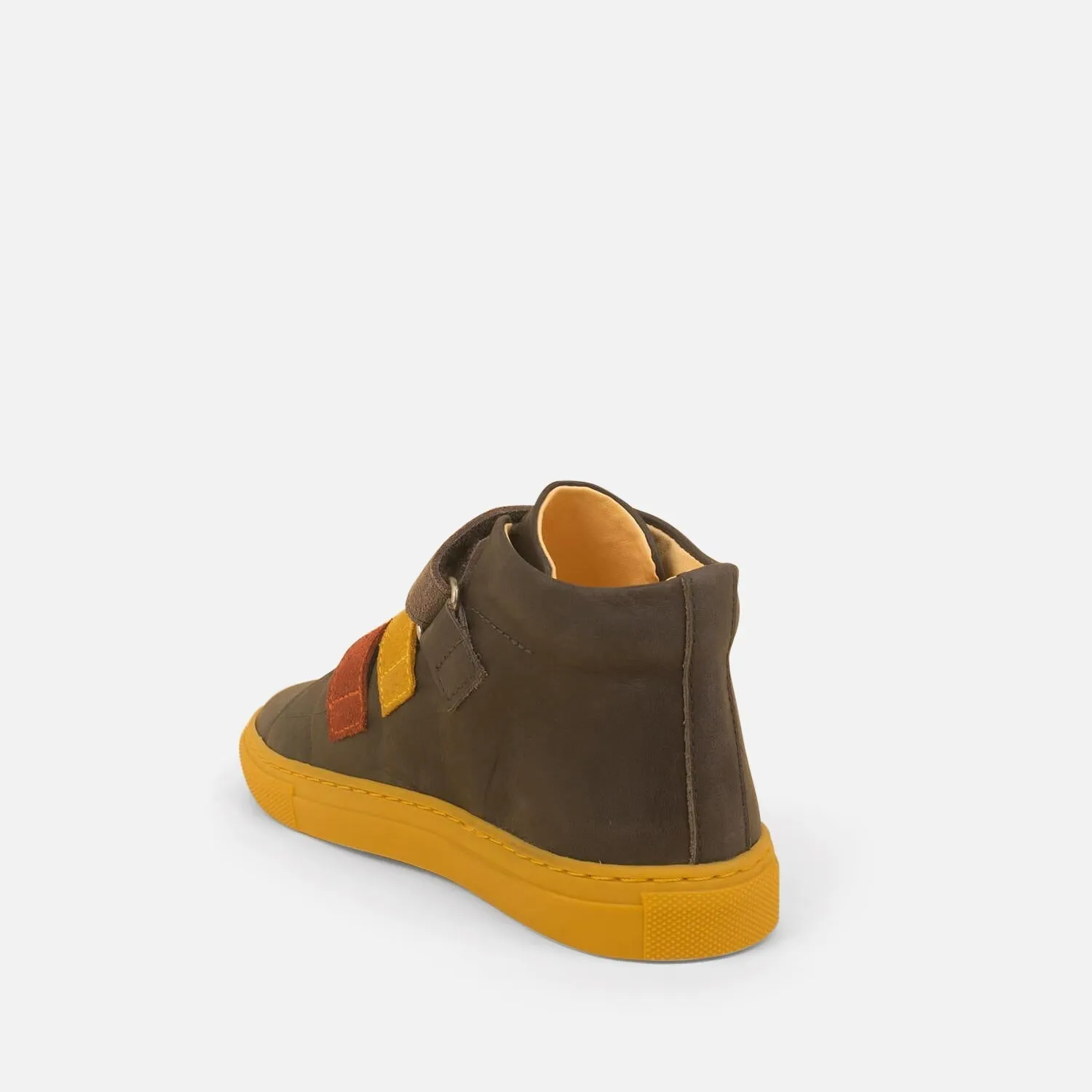 Grey Velcro Mid Sneakers