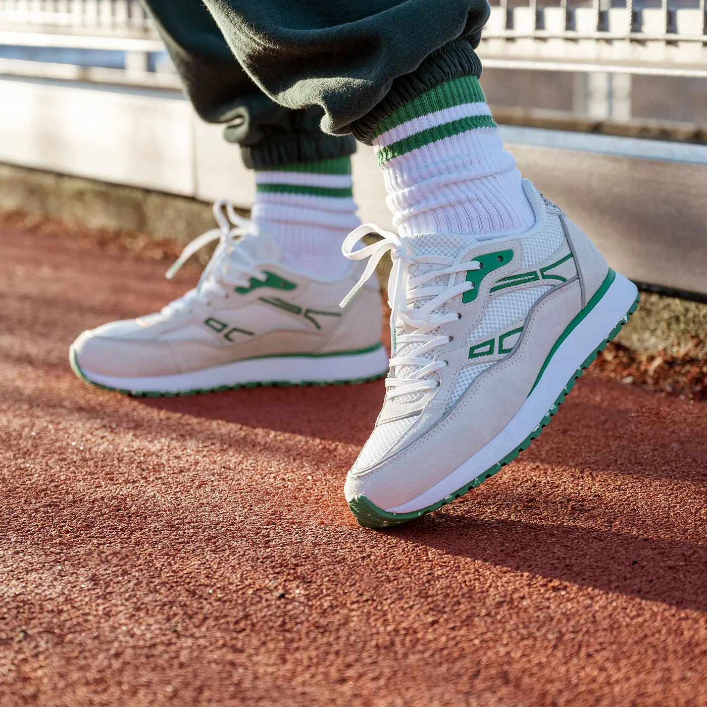 Hailey Tech Mesh - White/Basil