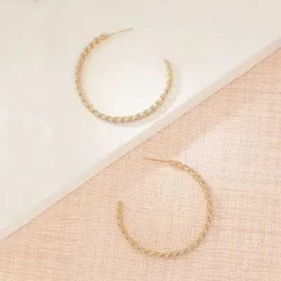 Hand In Hand Hoop Earrings