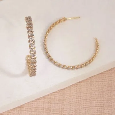 Hand In Hand Hoop Earrings