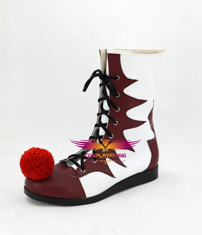 Horror Movie Stephen King's It Joker Clown Cosplay Shoes Boots Custom Made for Adult Men and Women Halloween Carnival