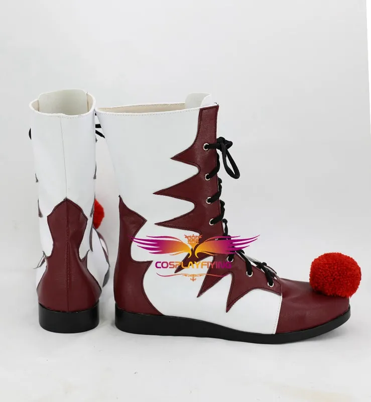 Horror Movie Stephen King's It Joker Clown Cosplay Shoes Boots Custom Made for Adult Men and Women Halloween Carnival