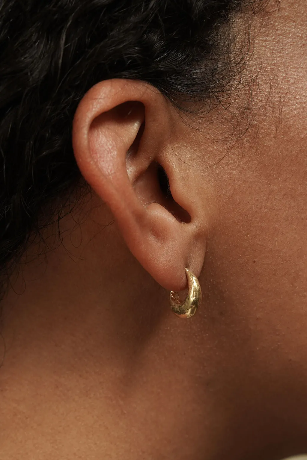Lithic Hoops - Gold Vermeil