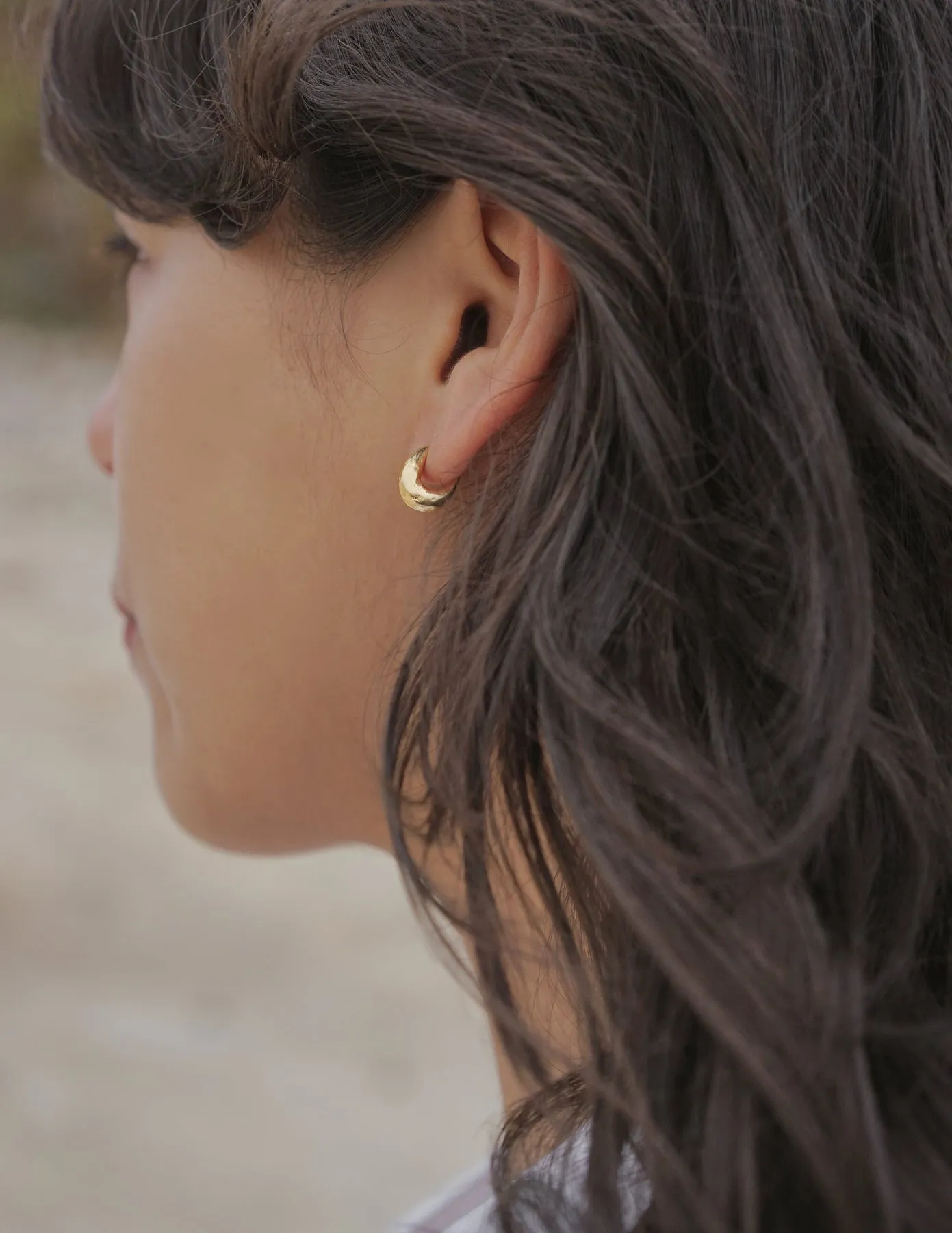Lithic Hoops - Gold Vermeil