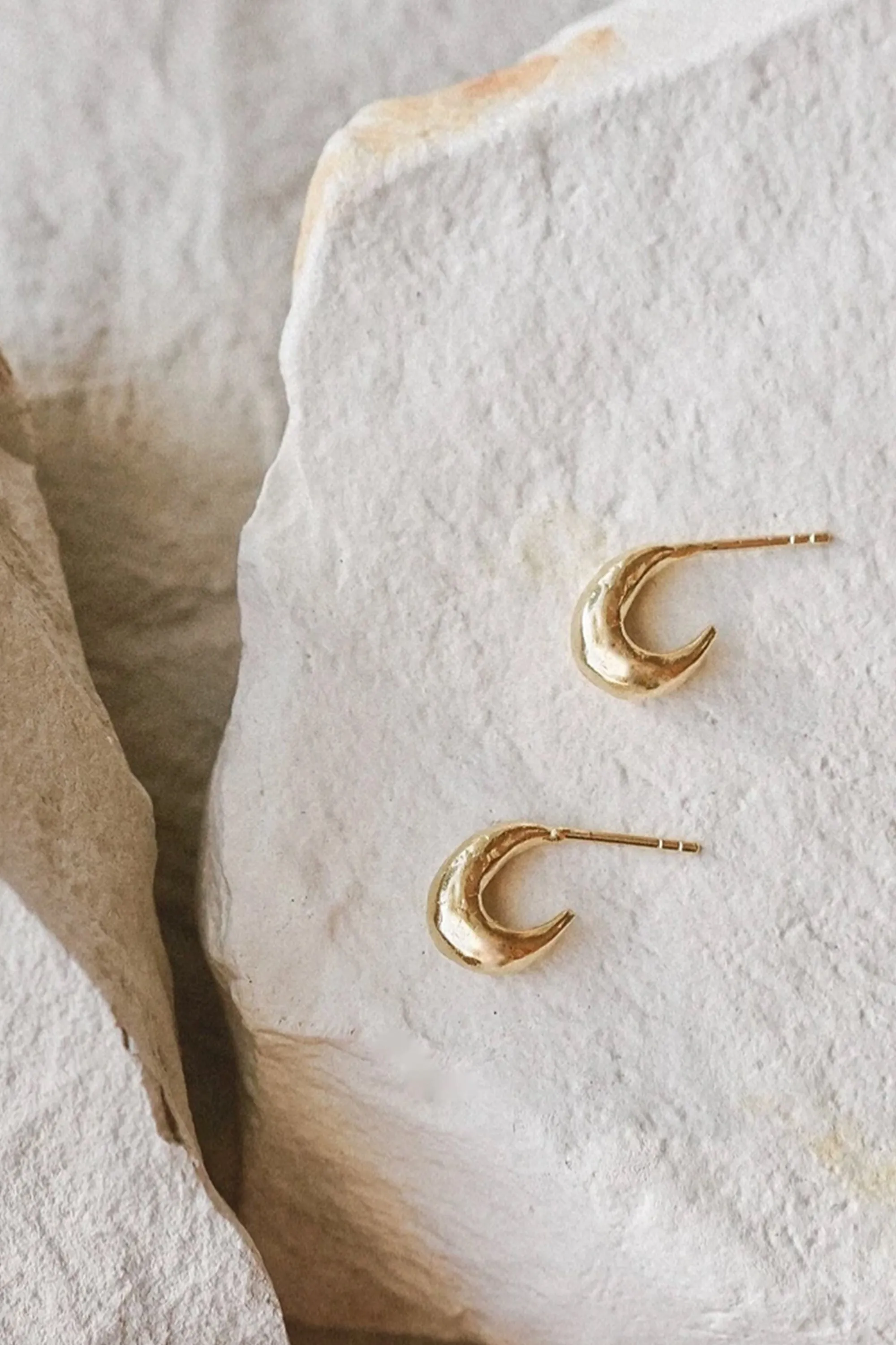 Lithic Hoops - Gold Vermeil
