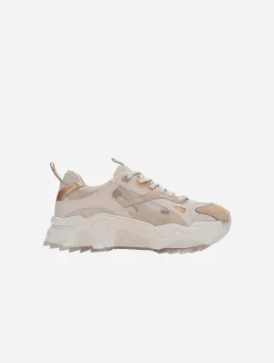 Loretta Vegan Leather Platform Sneakers | Beige