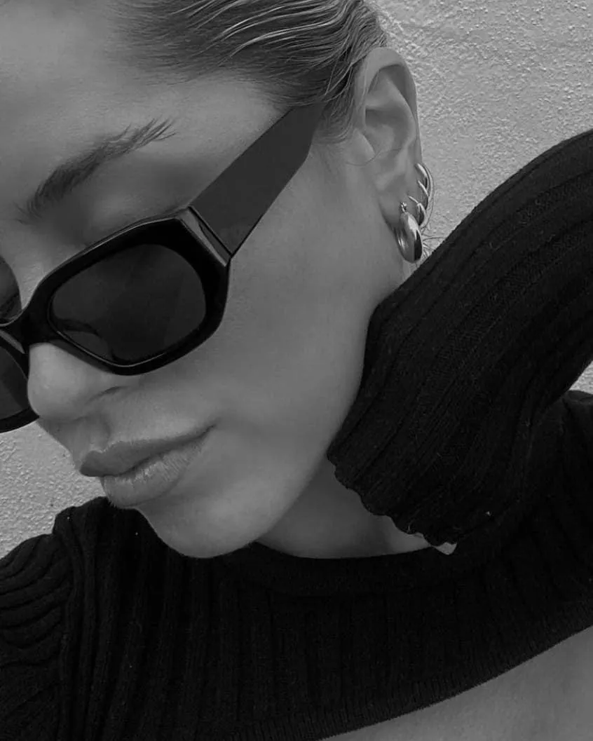 LUV AJ BABY AMALFI TUBE HOOPS IN SILVER