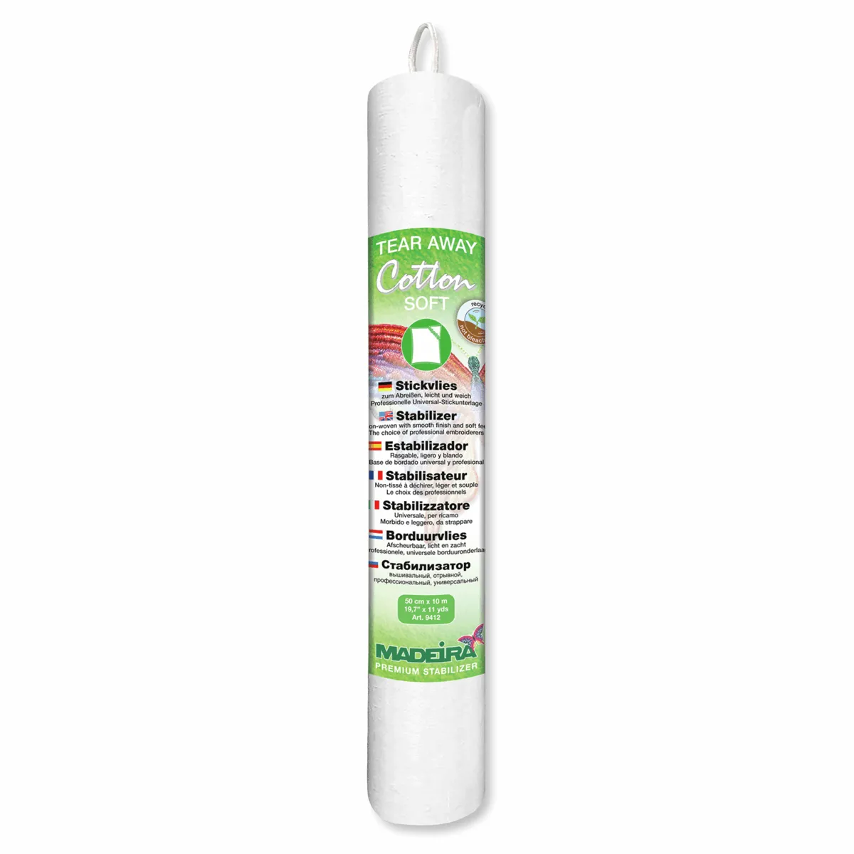 Madeira Tear-Away Cotton Soft Stabilizer - 10m x 50cm