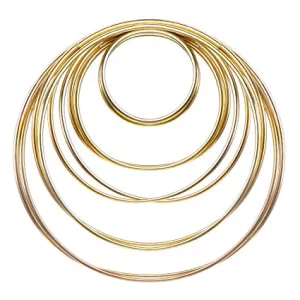 Metal Hoop Ring Dreamcatcher Craft - 35cmD Gold