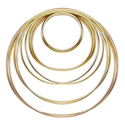 Metal Hoop Ring Dreamcatcher Craft - 35cmD Gold