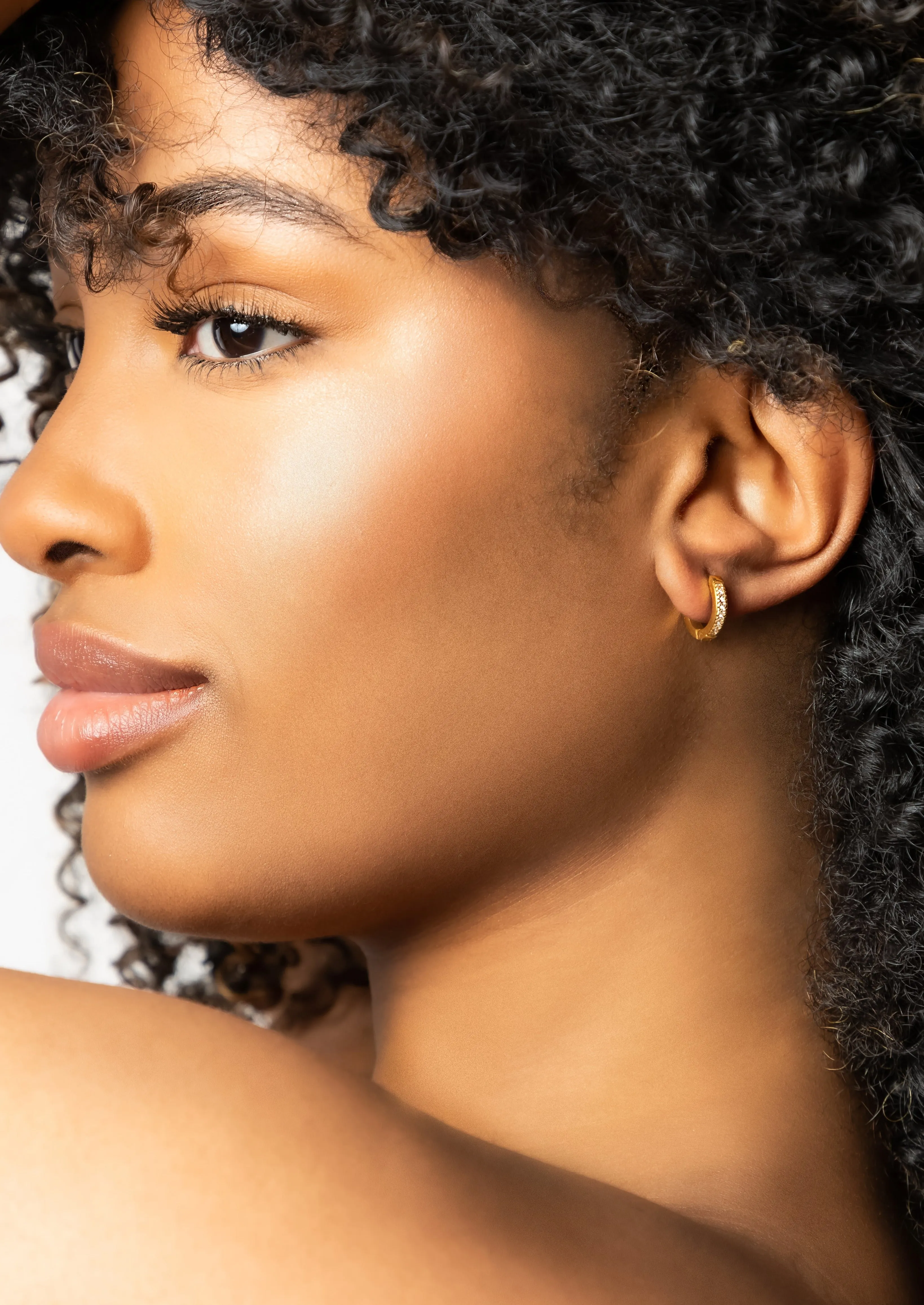Mini Pave Hoops