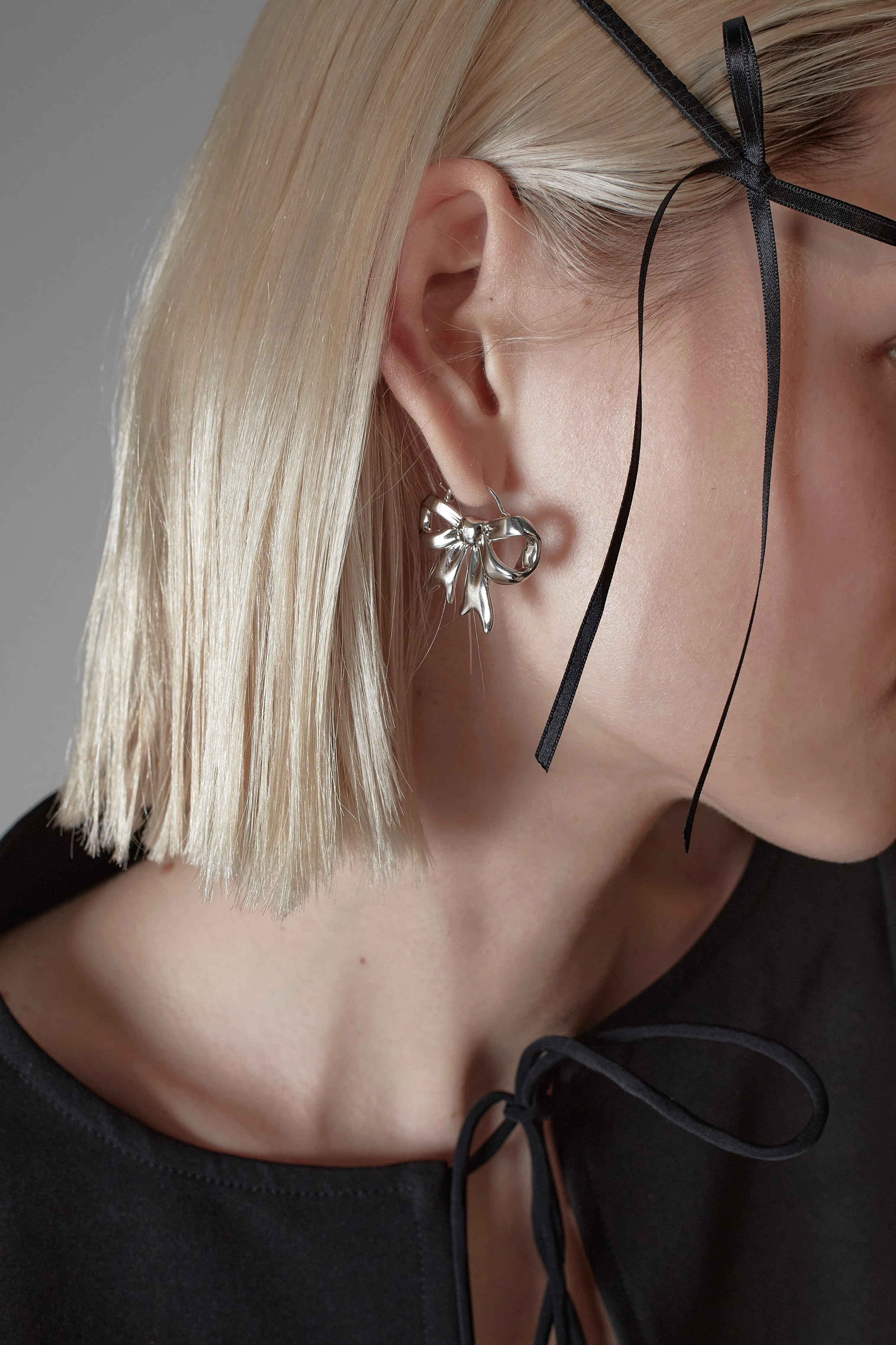 MONYO HOOPS IN SILVER