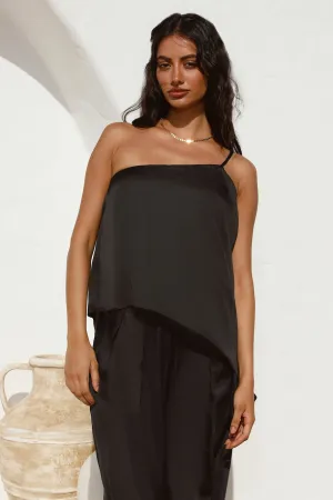Moving In Crop Top Black