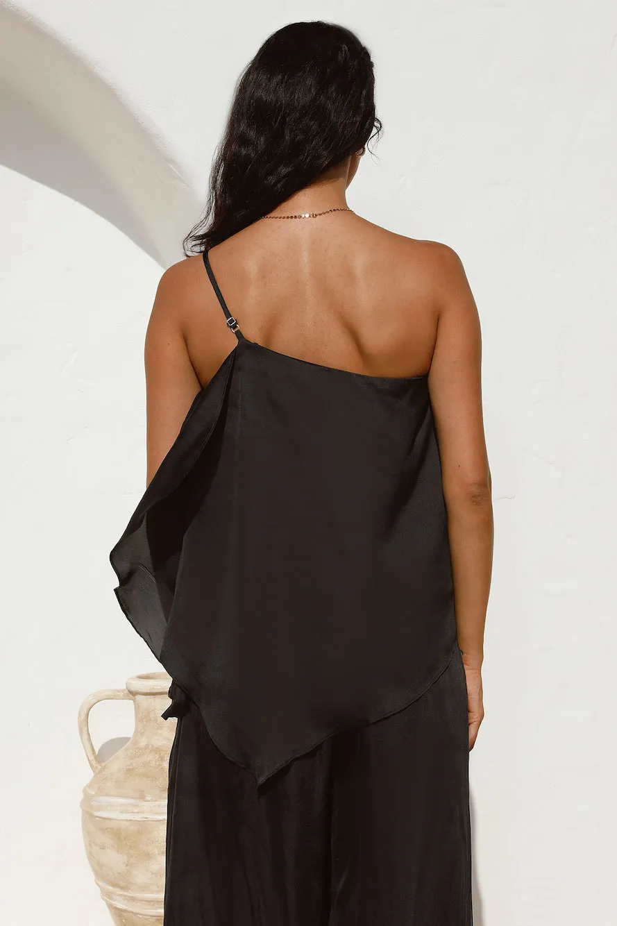 Moving In Crop Top Black