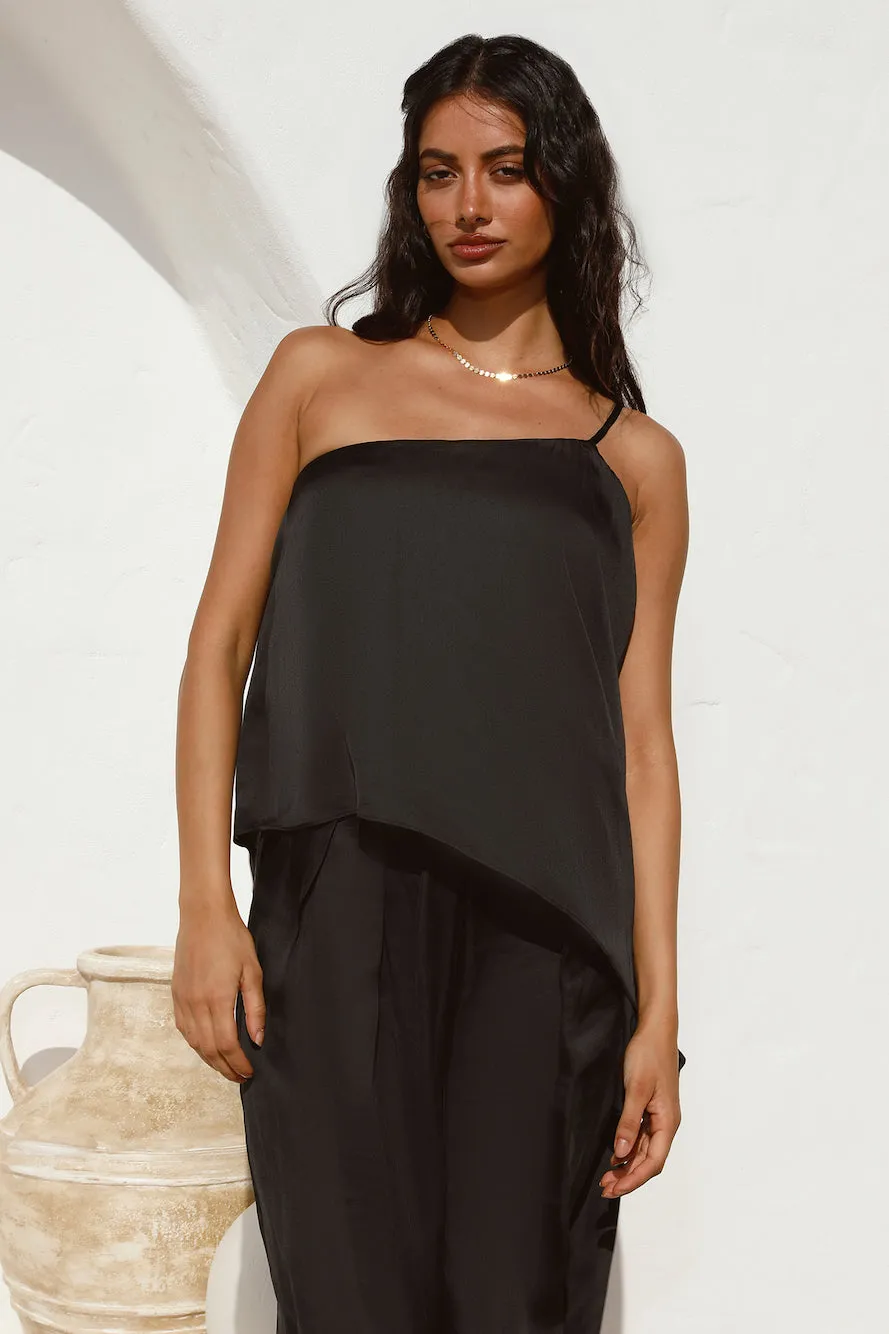 Moving In Crop Top Black