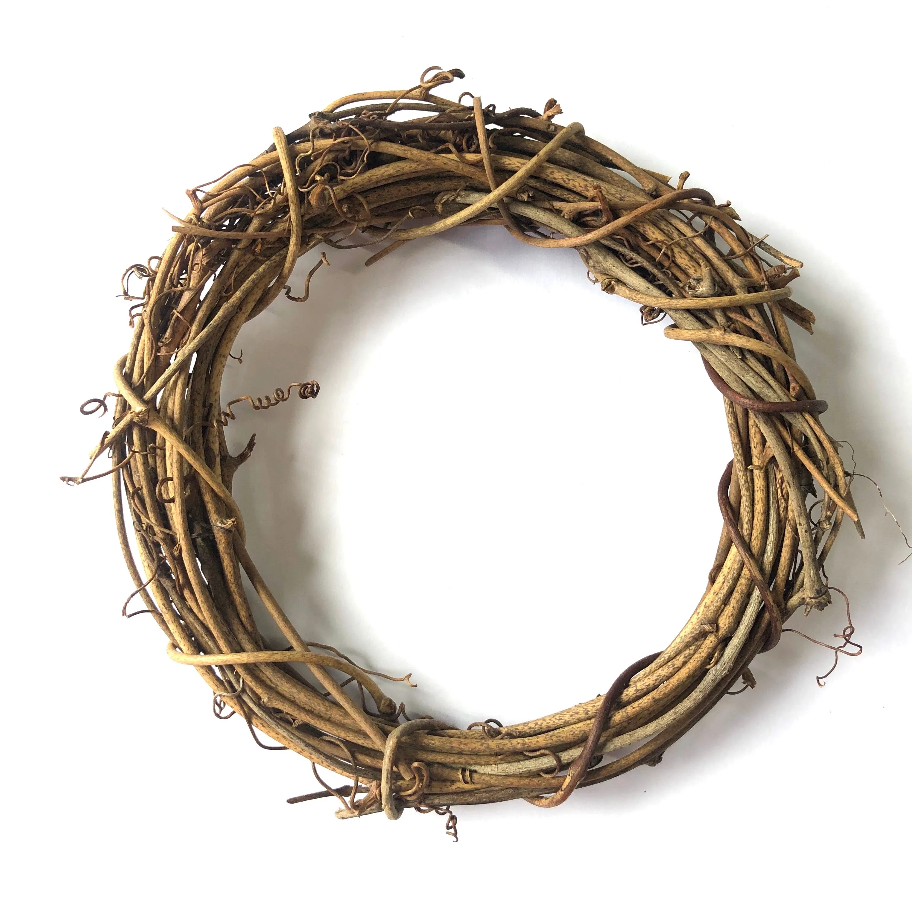 Natural Thick Grapevine Christmas Wreath Hoop 6" (15cm) CIRCLE