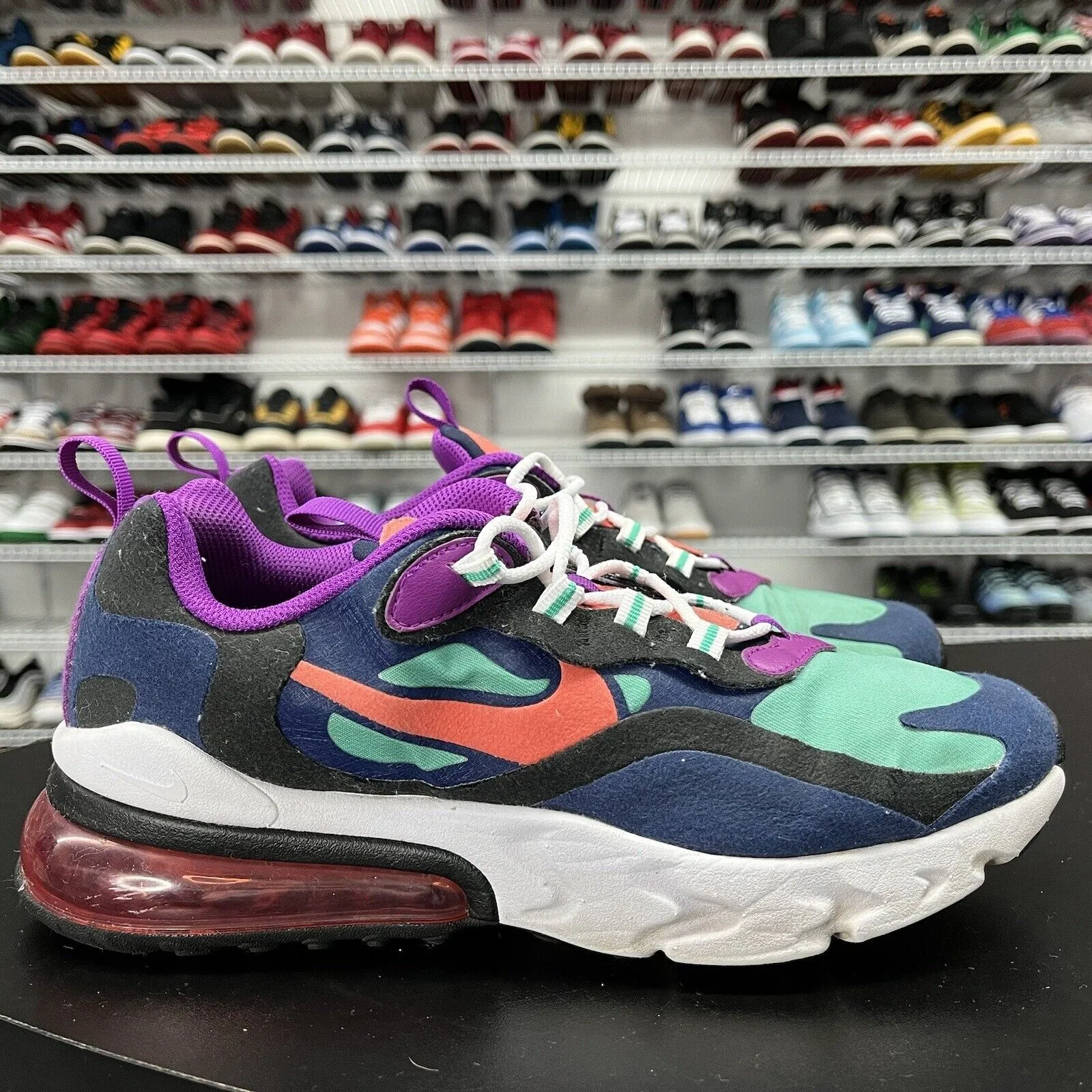 Nike Air Max 270 React Blue Void GS BQ0103-402 Size 7Y