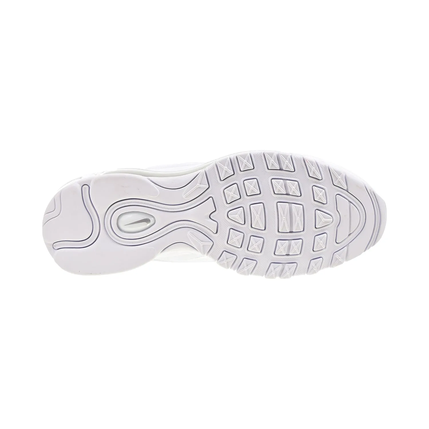 Nike Air Max 97 (GS) Big Kids' Shoes White-Metallic Silver