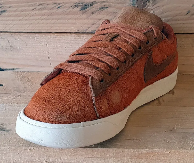 Nike Blazer Low Pony Fur Trainers UK2.5/US5/EU35.5 AA2017-200 Cider/White