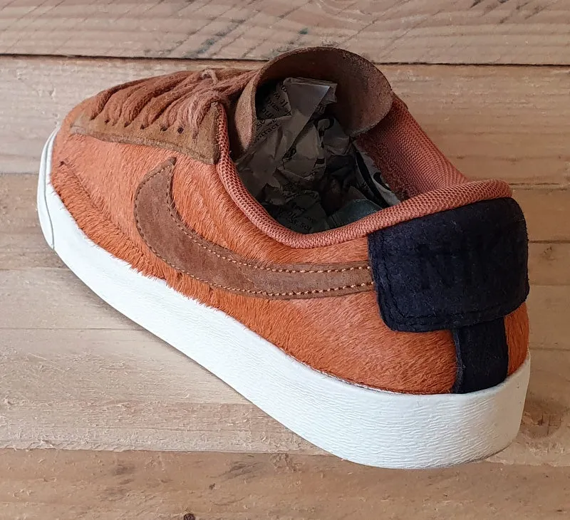 Nike Blazer Low Pony Fur Trainers UK2.5/US5/EU35.5 AA2017-200 Cider/White