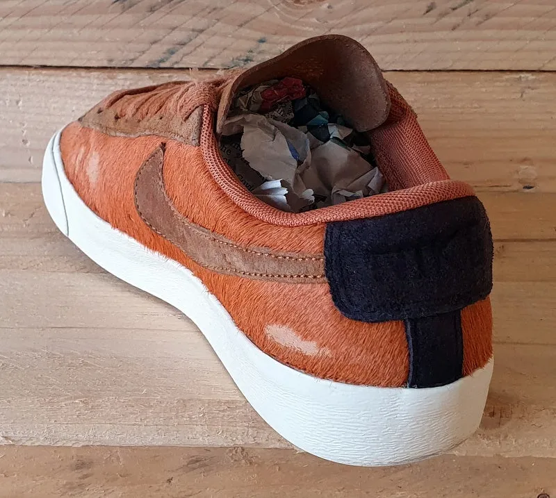 Nike Blazer Low Pony Fur Trainers UK2.5/US5/EU35.5 AA2017-200 Cider/White