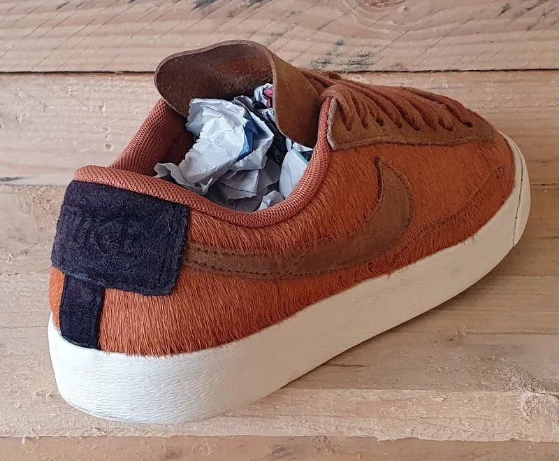 Nike Blazer Low Pony Fur Trainers UK2.5/US5/EU35.5 AA2017-200 Cider/White