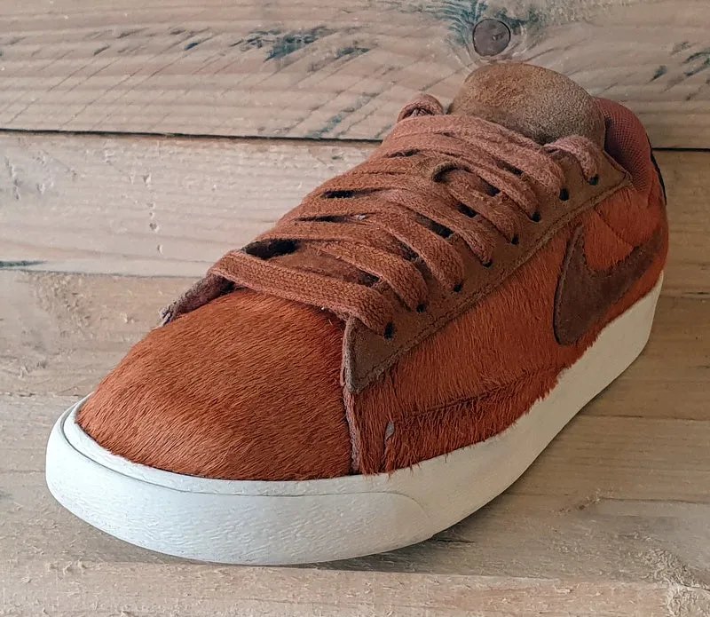 Nike Blazer Low Pony Fur Trainers UK2.5/US5/EU35.5 AA2017-200 Cider/White