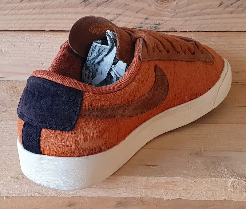 Nike Blazer Low Pony Fur Trainers UK2.5/US5/EU35.5 AA2017-200 Cider/White