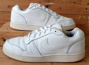 Nike Ebernon Low Leather Trainers AQ1779-100 Triple White UK8/US10.5/EU42.5