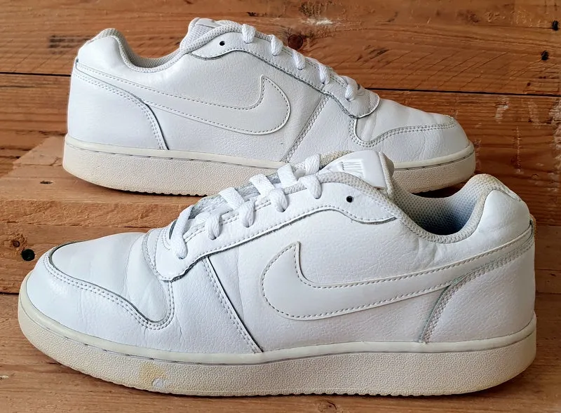 Nike Ebernon Low Leather Trainers AQ1779-100 Triple White UK8/US10.5/EU42.5